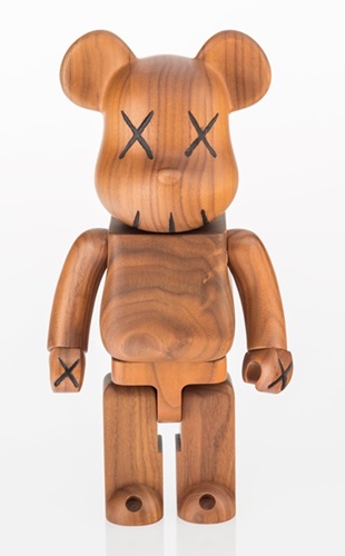 400% Bearbrick (Karimoku Wood) by Kaws