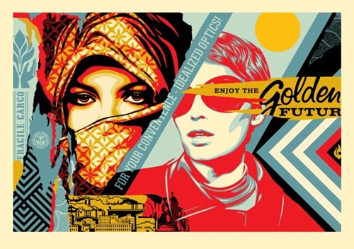 Golden Future - Large Format  by Shepard Fairey