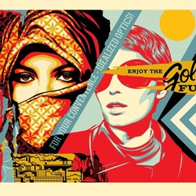 Golden Future - Large Format by Shepard Fairey