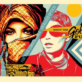 Golden Future - Large Format by Shepard Fairey