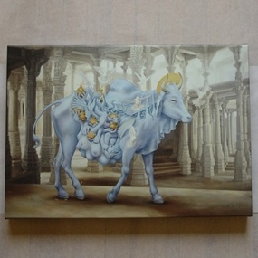 Govinda And The Heiffer Nymph (Canvas) by Heidi Taillefer