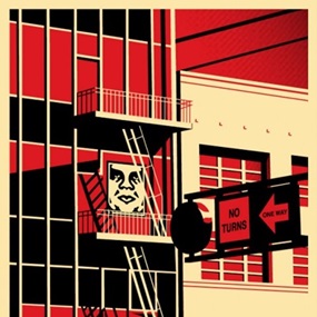 SF Fire Escape Print by Shepard Fairey