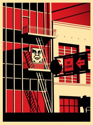 SF Fire Escape Print  by Shepard Fairey