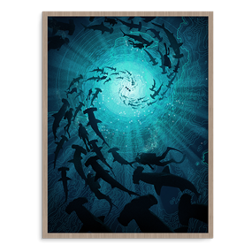 Rising Hammerheads (Shimokuzame (Blue)) by Marko Manev