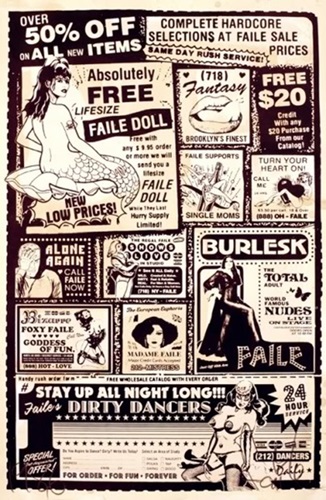 Sexy Ads (In Brown) by Faile