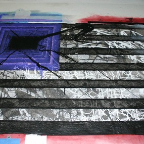 Art Work Rebels Flag (Black & Purple) by Saber