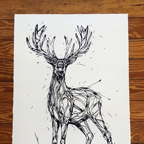 Blue Deer (Hand-Finished) by Dzia