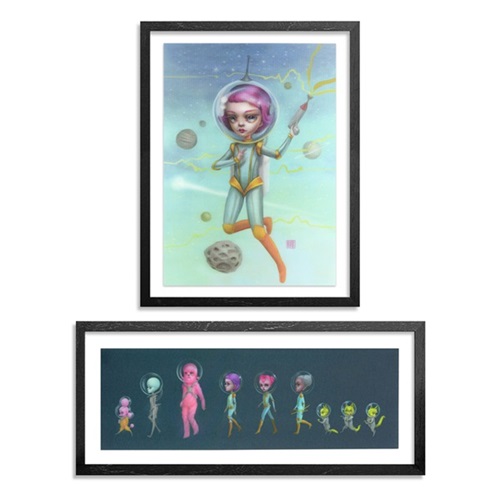 Blaster Tessla & Atomic Candy Astronauts (Print Set)  by Mab Graves