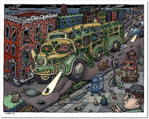 Sunset Bus  by David Welker