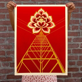 Flower Power (Red) by Shepard Fairey