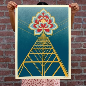 Flower Power (Blue) by Shepard Fairey