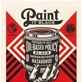 Paint It Black (Hand) (Relief Print) by Shepard Fairey