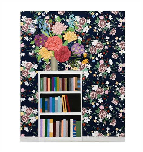 Flowers On Bookshelf  by Alec Egan