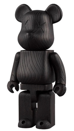 400% Bearbrick (Nexus VII Black Wood) by Kaws