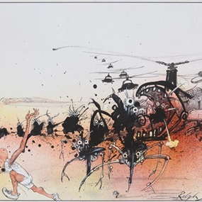 The Peacekeepers Are Coming! (Small) by Ralph Steadman