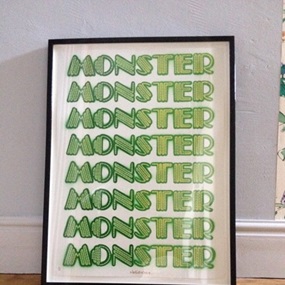 Monster (Neon Green) by Ben Eine
