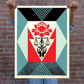 Cultivate Justice (Blue) by Shepard Fairey