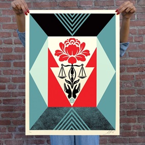 Cultivate Justice (Blue) by Shepard Fairey
