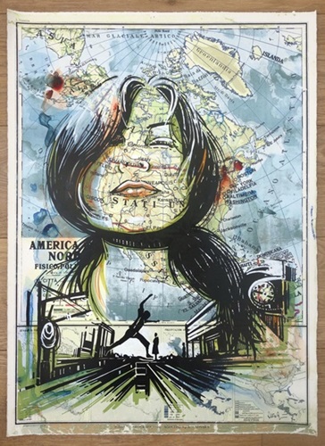Into The Great Wild Open (Heavy Hand-Finished) by Alice Pasquini