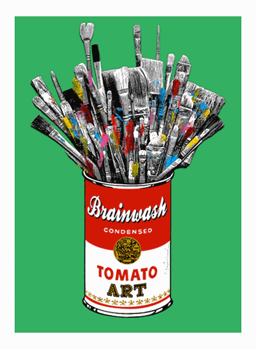 Tomato Pop (Green) by Mr Brainwash