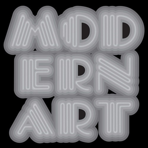 Modern Art (Neon Grey) by Ben Eine