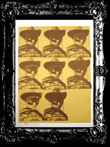 Multiple Mugshot (Gold) by Paul Insect