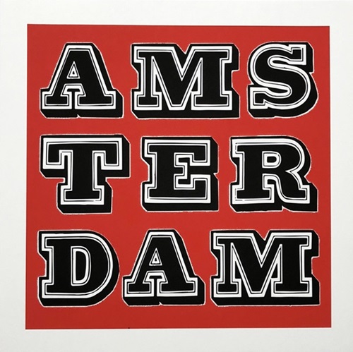Amsterdam (Red Glitter Edition) by Ben Eine