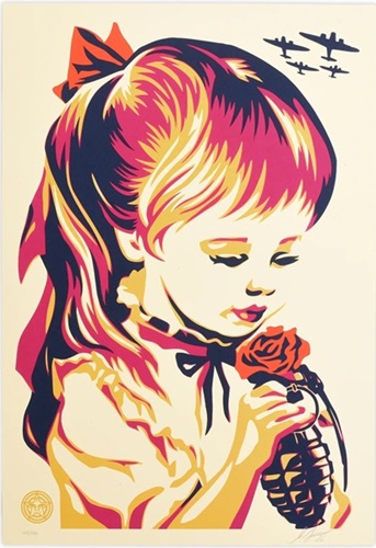 War By Numbers (Fuschia) by Shepard Fairey