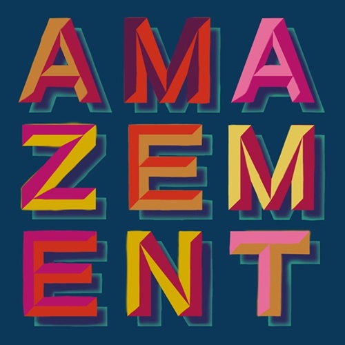 Amazement (Navy Glitter) by Ben Eine