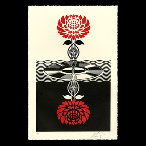 Post-Punk Flower (Red) by Shepard Fairey