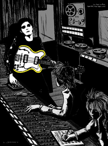 Lou Reed Transformer (Silver Ink Variant) by James Flames