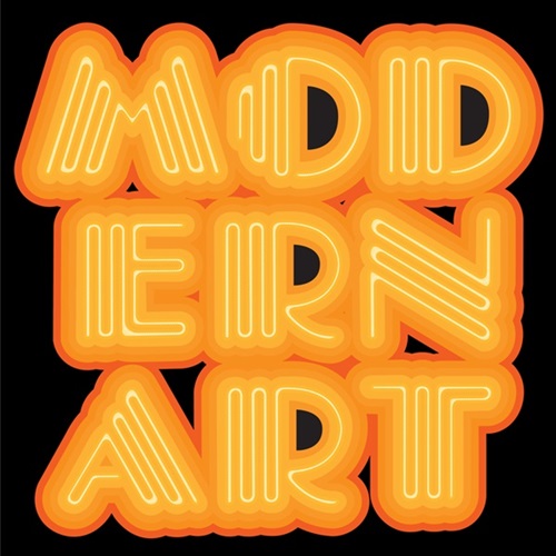 Modern Art (Neon Orange) by Ben Eine