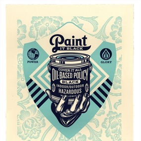 Paint It Black Letterpress by Shepard Fairey