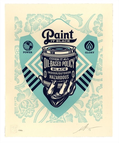 Paint It Black Letterpress  by Shepard Fairey