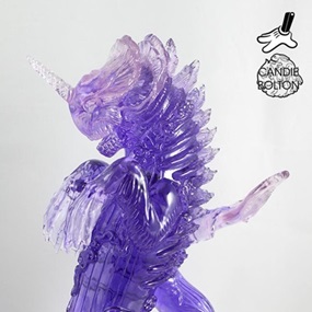 Bake-Kujira (Sculpture) (Purple Swirl Resin) by Candie Bolton