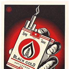 Black Gold (Relief Print) by Shepard Fairey