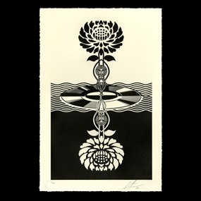 Post-Punk Flower (Black) by Shepard Fairey