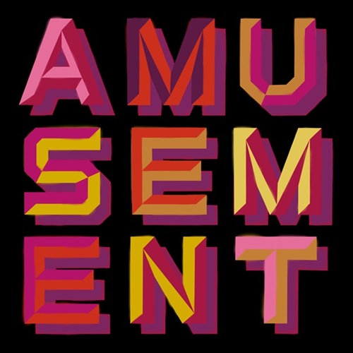 Amusement (Black Glitter) by Ben Eine