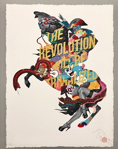 The Revolution Will Be Trivialised (Gold) by Tristan Eaton