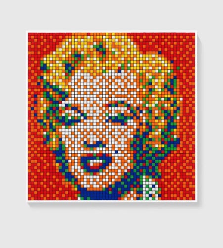 Rubik Shot Red Marilyn (Timed Edition) by Space Invader