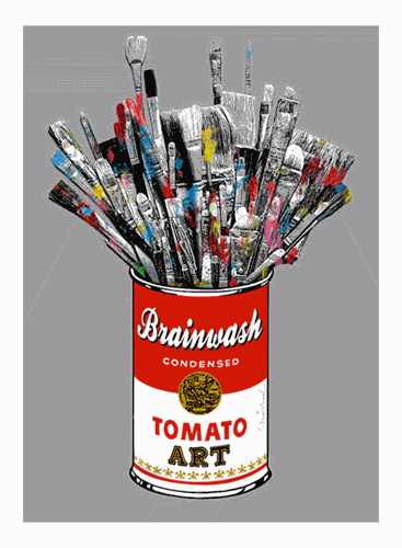 Tomato Pop (Grey) by Mr Brainwash