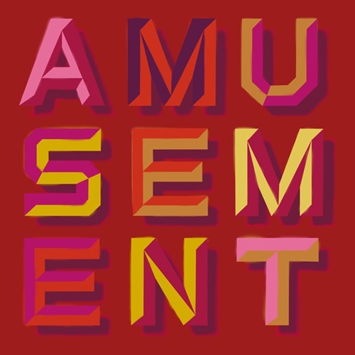 Amusement (Ruby Glitter) by Ben Eine