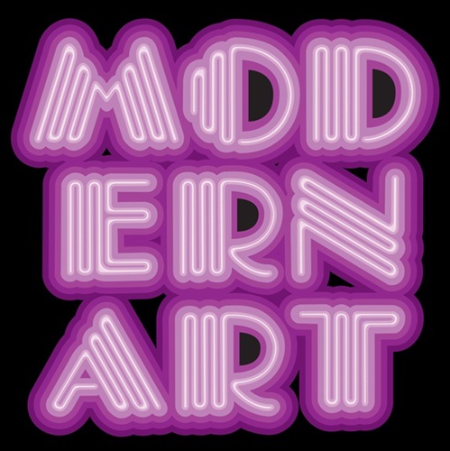 Modern Art (Neon Purple) by Ben Eine