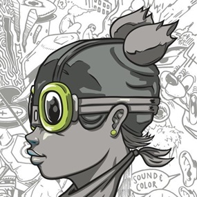 Beyond Kirby (Lil Momma) (Grey Momma) by Hebru Brantley