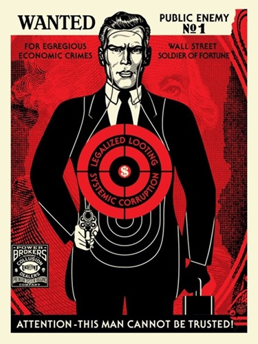 Wall Street Public Enemy  by Shepard Fairey