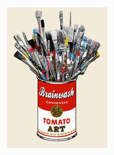 Tomato Pop (Off-White) by Mr Brainwash