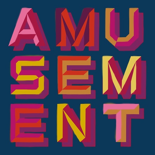 Amusement (Navy Glitter) by Ben Eine