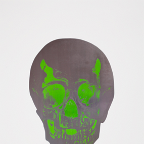 The Dead (Gunmetal Lime Green Skull) by Damien Hirst