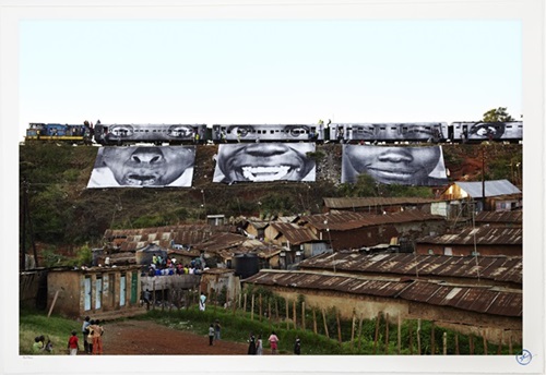 28 Millimètres, Women Are Heroes - In Kibera Slum, Train Passage 1  by JR