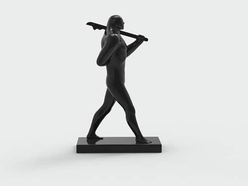 The Marcher (Sculpture) (Black) by Cleon Peterson